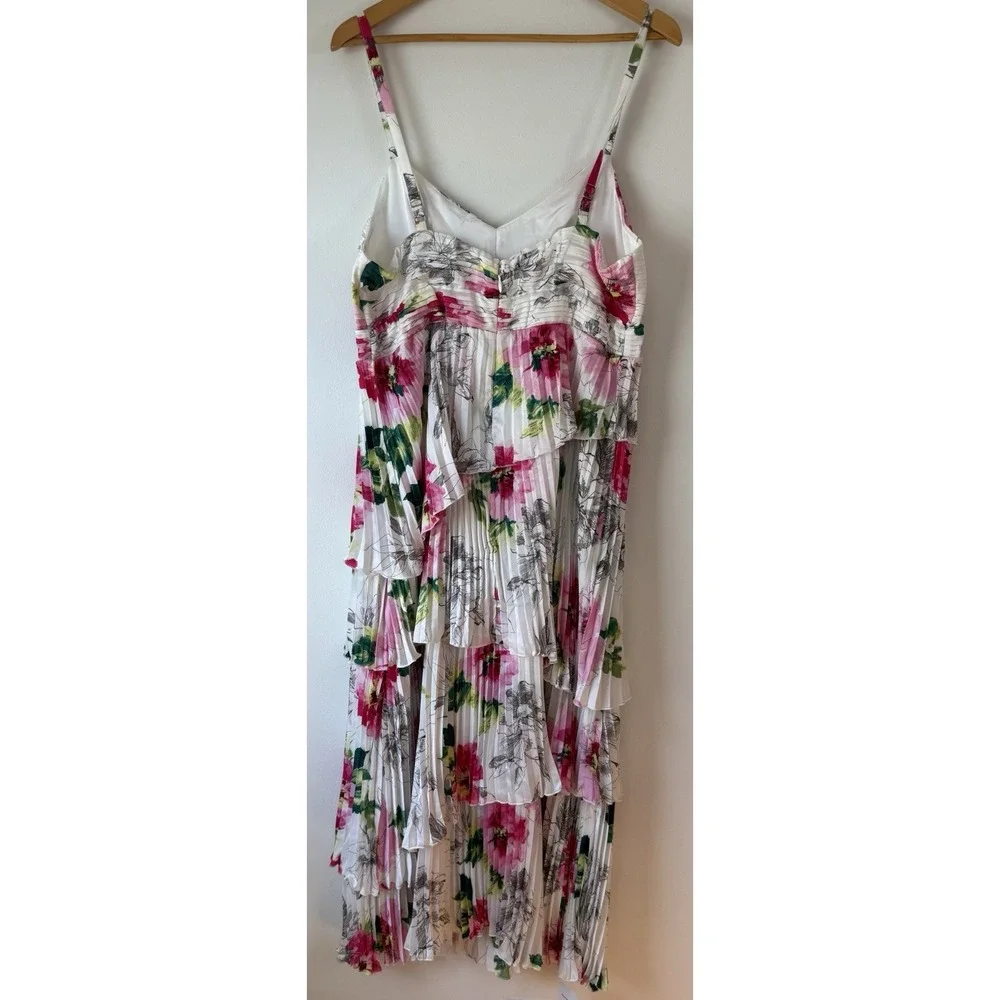 Abercrombie & Fitch Giselle Dress‎ XLP Petite  Pleated Tiered Maxi Floral NWT